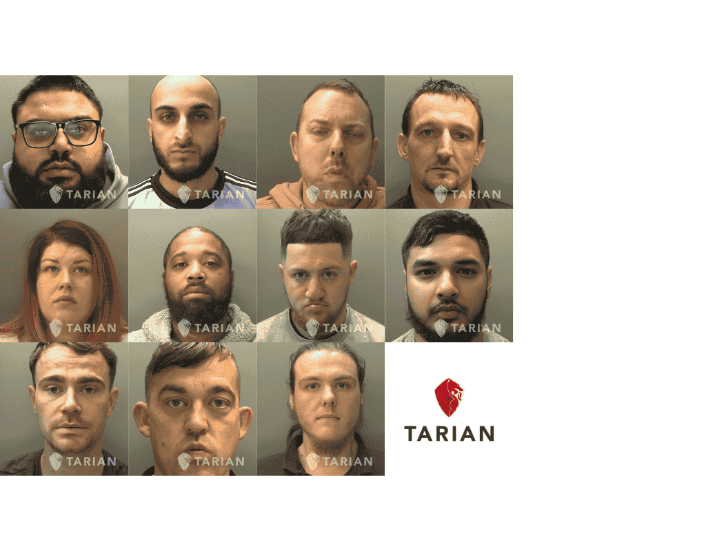 Custody images of the eleven individuals convicted