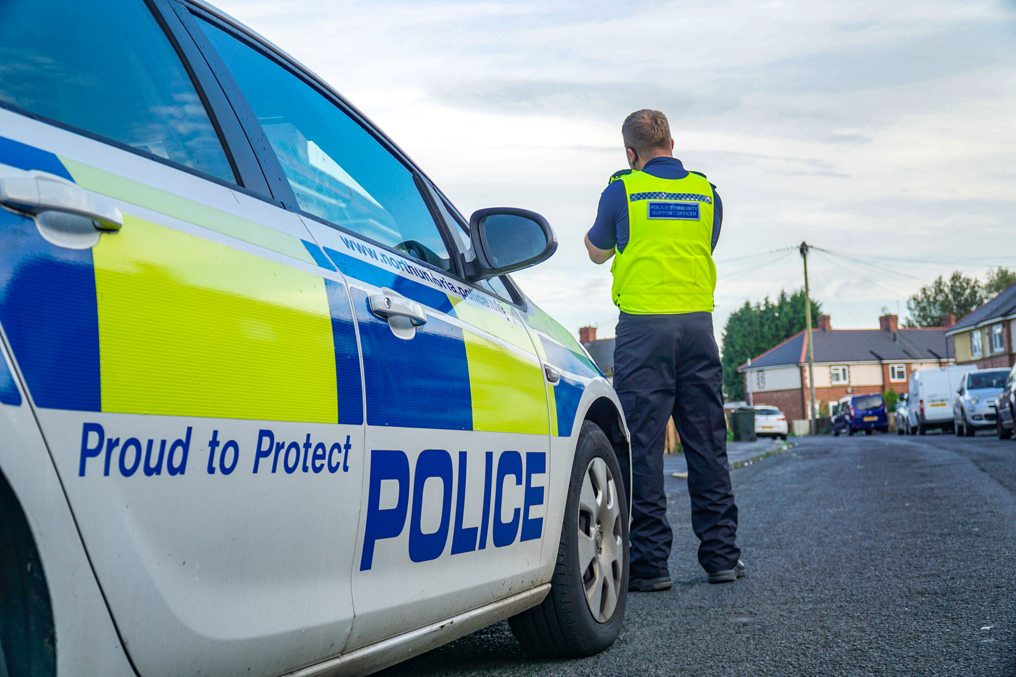 Police car and officer 