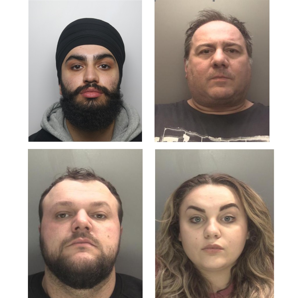 Four jailed for their involvement in supplying more than £1million of Class A Drugs