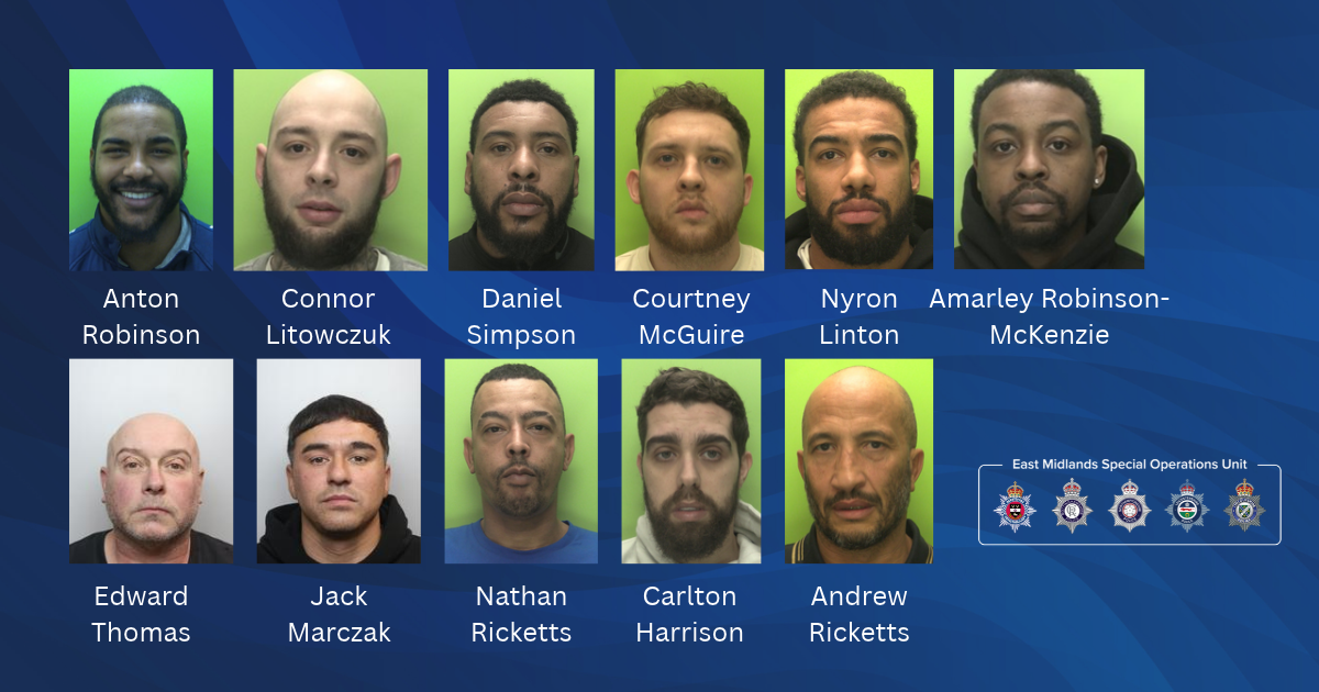 Mugshots of men jailed