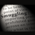 Text with the word 'smuggling' written in bold and in larger font