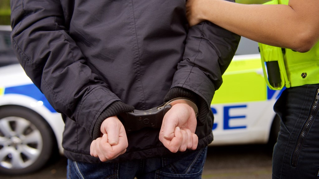 A man in handcuffs