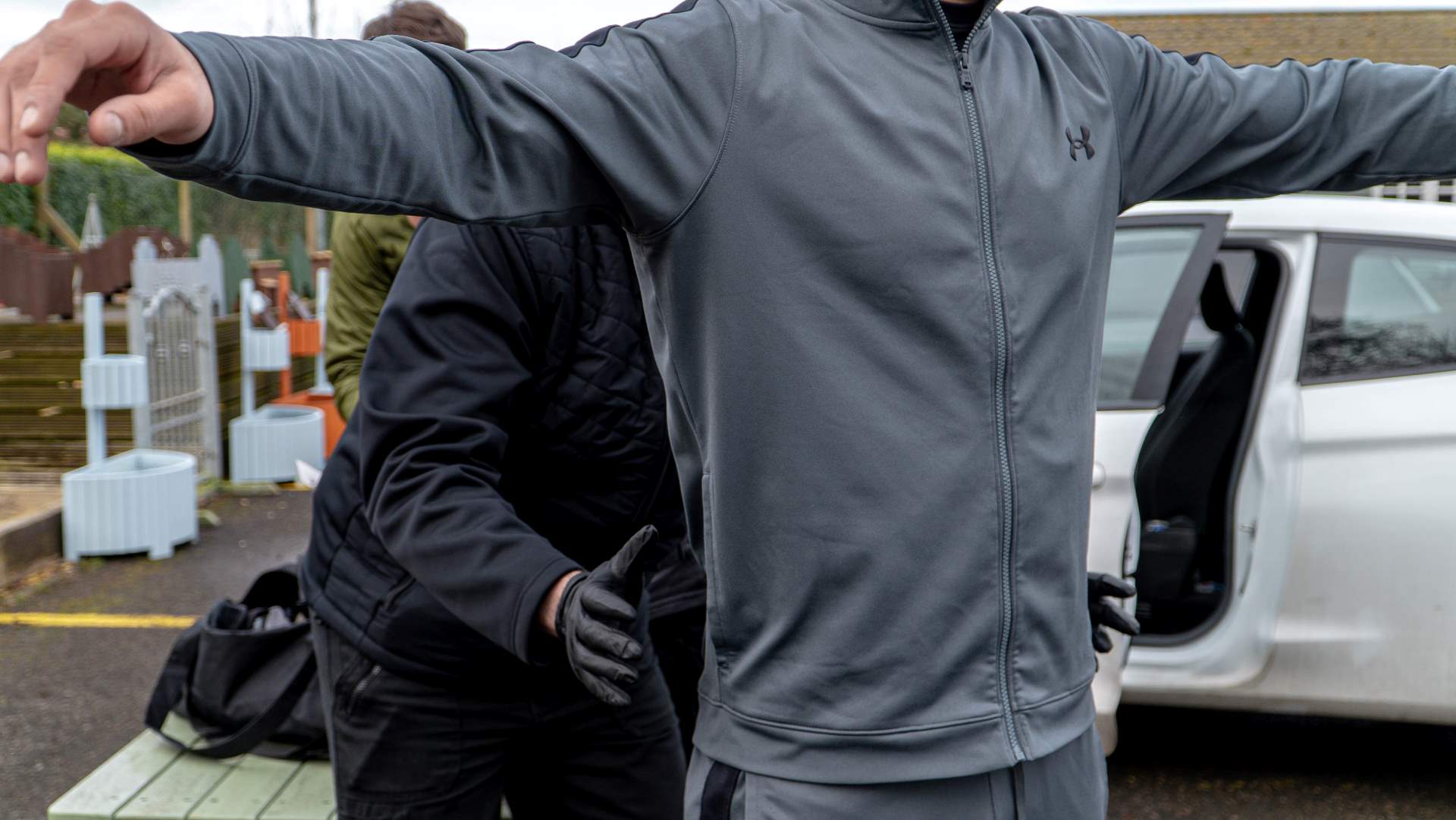 male being searched